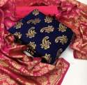 BANARASI SILK DRESS MATERIAL WITH DUPPTA