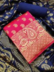 BANARASI SILK DRESS MATERIAL WITH HEAVY DUPPATA