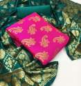 BANARASI SILK DRESS MATERIAL WITH JACQUARD DUPPATA thumb 1