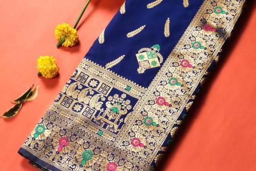 BANARASI JAQUARD PRINTED SAREE
