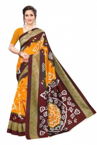 BANDHANI PRINTED ART SILK SAREE