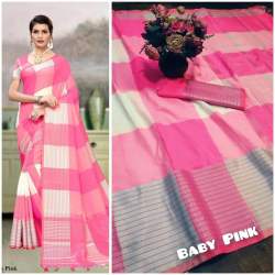 cotton silk cheacked saree