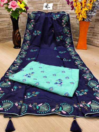 DOLA SILK SAREE WITH FANTOM SILK BLOUSE