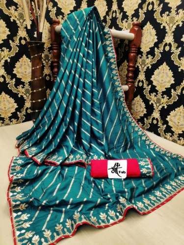 DOLA SILK WITH LEHRIYA PRINT