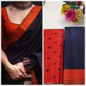 HEAVY KHADI SILK PRINTED SAREE thumb 6