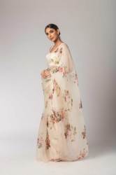 HEAVY ORGANZA SILK SAREE WITH SILK BLEND BLOUSE