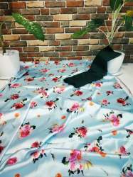 JAPAN SATIN  SAREE WITH BANGLORY SILK BLOUSE