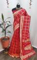 jequard chex saree