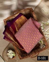 KACHIPURAM SILK SAREE WITH GOLD ZARI BORDER