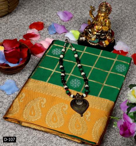 KANCHIPURAM SILK SAREE IN GREEN COLOUR 