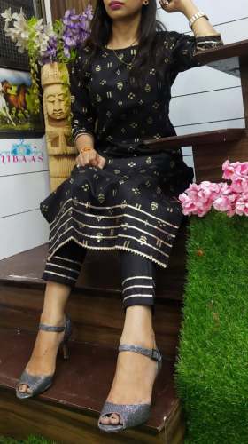KHADI COTTON KURTI WITH PANT