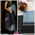 KHADI SILK DIGITAL PRINTED SAREE thumb 3