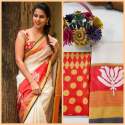 KHADI SILK DIGITAL PRINTED SAREE thumb 8