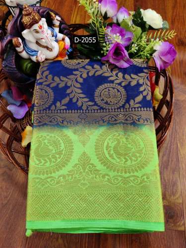 KLANJEEVARAM SILK SAREE WITH HEAVY ZARI BORDER
