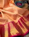 KOTA SILK SAREE PEACH COLOUR WITH PEACOCK BORDER thumb 1