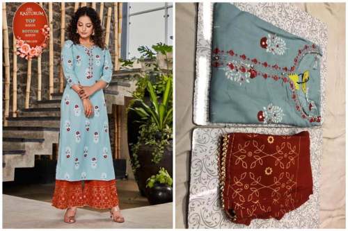 Kurtis With & Palazoo Pair Collection by Jeenal Enterprise