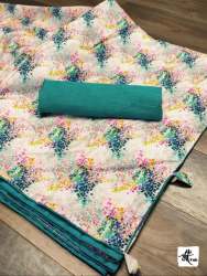 LINEN COTTON WITH BANGLORI MIRROR WORK BLOUSE