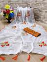 LINEN EMBROIDERY SAREE thumb 4