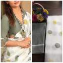 LINEN COTTON SILK DIGITAL PRINTED SAREE thumb 10