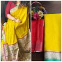 LINEN COTTON SILK DIGITAL PRINTED SAREE thumb 16