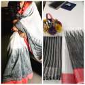 LINEN COTTON SILK DIGITAL PRINTED SAREE thumb 2