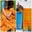 LINEN COTTON SILK DIGITAL PRINTED SAREE thumb 3