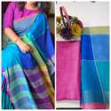 LINEN COTTON SILK DIGITAL PRINTED SAREE thumb 7