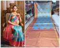 LINEN SAREE WITH DIGITAL PRINT WORK thumb 7