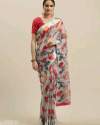 LINEN SATIN PATTA SAREE thumb 4