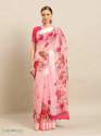LINEN SATIN PATTA SAREE thumb 7
