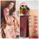  LINEN COTTON SILK DIGITAL PRINTED SAREE thumb 1