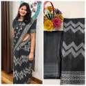  LINEN COTTON SILK DIGITAL PRINTED SAREE thumb 4