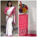  LINEN COTTON SILK DIGITAL PRINTED SAREE thumb 6