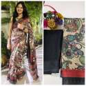  LINEN COTTON SILK DIGITAL PRINTED SAREE thumb 8