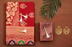 BANARASI LITCHI SILK SAREE WITH JAQUARD BLOUSE 