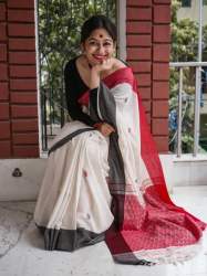 MAL MAL LINEN WITH DIGITAL PRINT SAREE