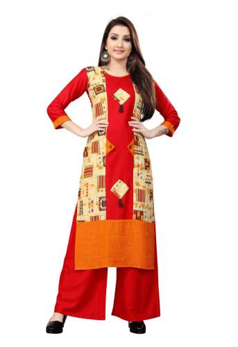 RAYON HEAVY KURTI  WITH INDO COTTON INNER & PLAZO