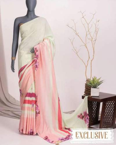 JAPAN SATIN DIGITAL PRINTED SAREE 