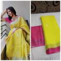 SOFT LINEN COTTON SILK SAREE thumb 8