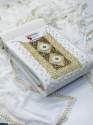 COTTON HANDWORK DRESS MATERIAL WHITE COLOUR 