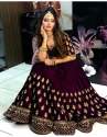 VELVET LEHNGA WITH HEAVY EMBROIDERY WORK