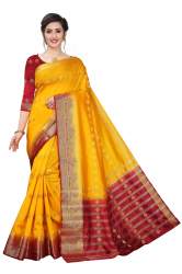 HARAN BANARASI SILK CHIT PALLU BUTTA SAREE