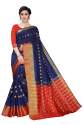 HARAN BANARASI SILK CHIT PALLU BUTTA SAREE thumb 3