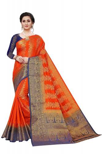 MORPANKH BANGALORI SOFT SILK RICH PALLU SAREE by Vrunda Fashion