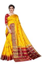 RAJWADI BANARASI SILK CHIT PALLU BUTTA SAREE 