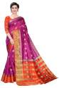 RAJWADI BANARASI SILK CHIT PALLU BUTTA SAREE  thumb 2