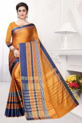 Trendy Silk Cotton chit Pallu Saree
