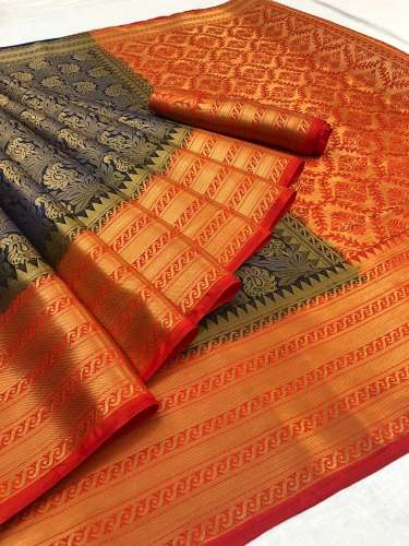 WEDDING ZIGZAG BANGALORI SILK RICH PALLU SAREE