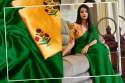 Plain Satin Silk Saree thumb 4