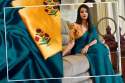 Plain Satin Silk Saree thumb 5